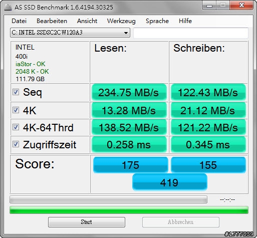 Intel SSD 520 120G 在sata 2 設定問題