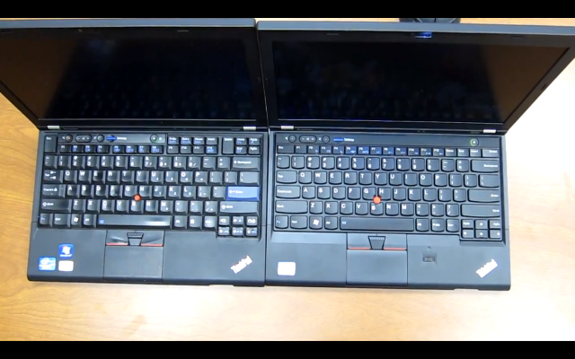 第一篇關於2012年新型ThinkPad鍵盤的比較評測 （含視頻）