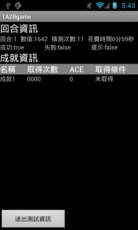 [自製APP]尋求測試數據:1A2B的數字小遊戲