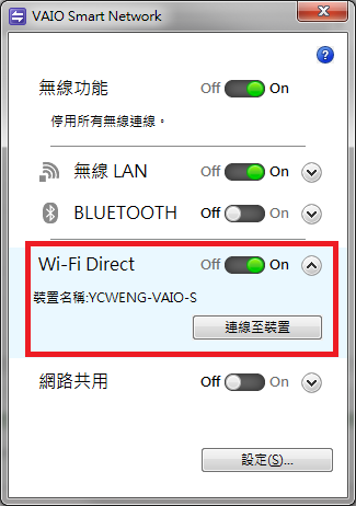 【測試】VAIO SVS 15與Intel WiDi無線顯示技術