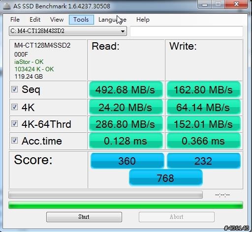 [分享]Acer 4830TG + Micron M4 SSD 使用心得