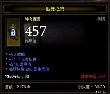 D3等級63的裝備