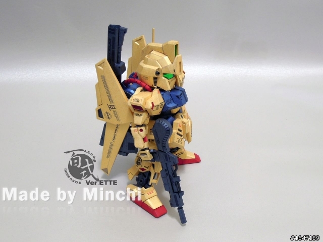 SD MSN-00100 Hyaku Shiki小百式完成(紙模型)
