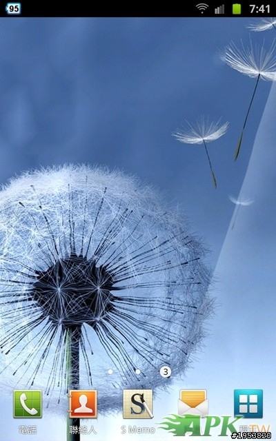 這裡有~Galaxy S3 內建的蒲公英動態桌布 ,,