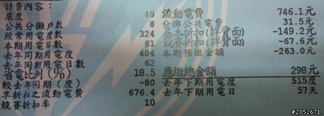 公共電費問題，麻煩各位近來看一下我的狀況