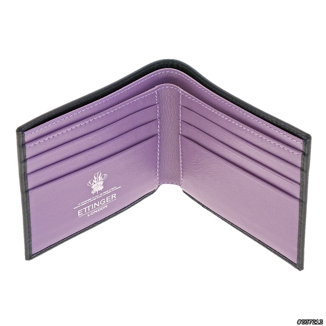 [開箱]Ettinger Purple Leather Billfold Wallet男用皮夾