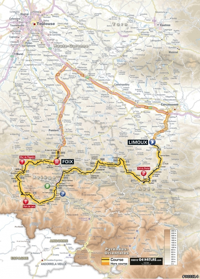 2012 環法大賽第14站, Limoux → Foix, 191公里