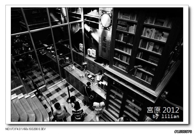 NEX F3 黑白的宮原眼科