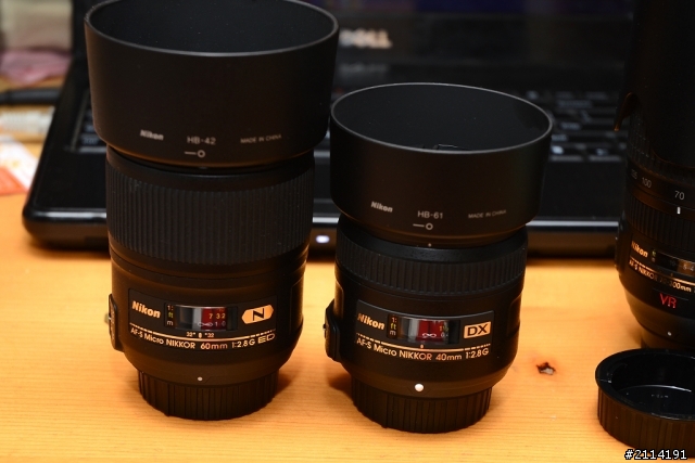 [分享]Nikon 40/2.8G Micro 開箱(再加與60/2.8G大比併)