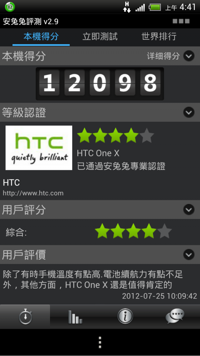 請問大家ONE X安兔兔能跑幾分阿?