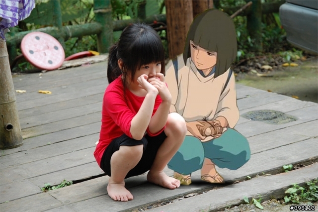 (神隱少女)有人能合出類真的衣服上去嗎? ps練習課題.