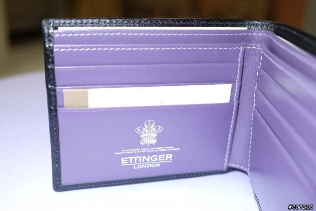 [開箱]Ettinger Purple Leather Billfold Wallet男用皮夾