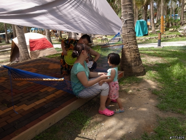 喔~~好熱~~墾丁白砂灣露營