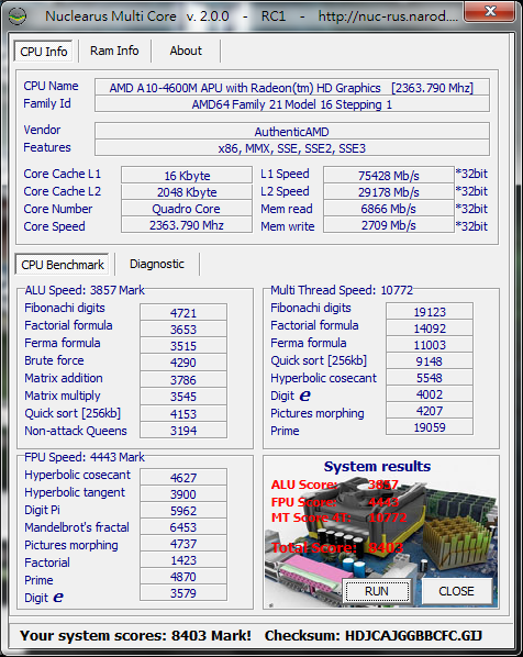 HP Pavilion G6-2102AX 效能實測