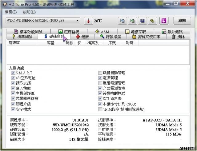 [實測] WD 紅標 1TB NAS專用硬碟 WD10EFRX-68JCSN0