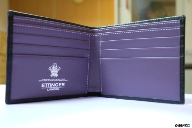 [開箱]Ettinger Purple Leather Billfold Wallet男用皮夾