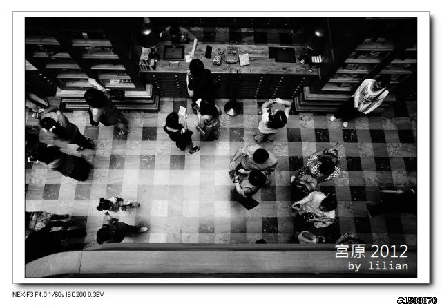 NEX F3 黑白的宮原眼科
