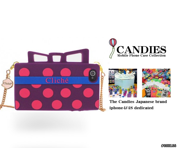 (((●●開箱文)))~Candies-iphone4跟4S-晚宴包圓點側背包,軟殼,保護殼套,超級可愛^^
