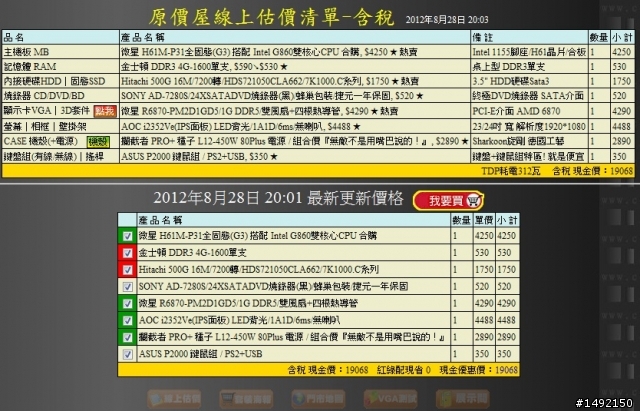1萬9含螢幕，是否有需要調整？