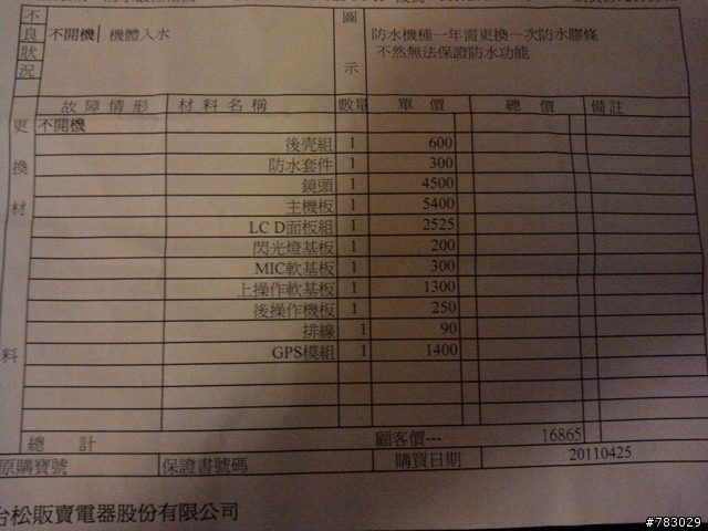 [分享]我的防水相機小紅Panasonic TS3進水往生了