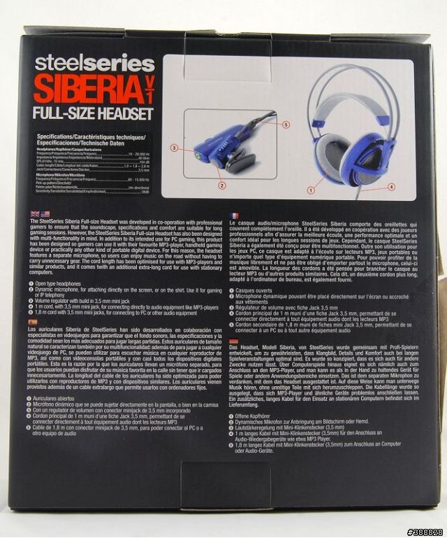 [開箱]極光藍SteelSeries Siberia V1 頭戴式全罩耳麥