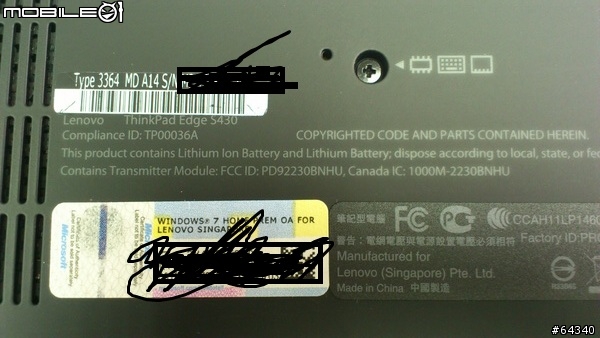 Lenovo ThinkPad Edge S430 新貨入手 霧面1600*900解析度 讚啦