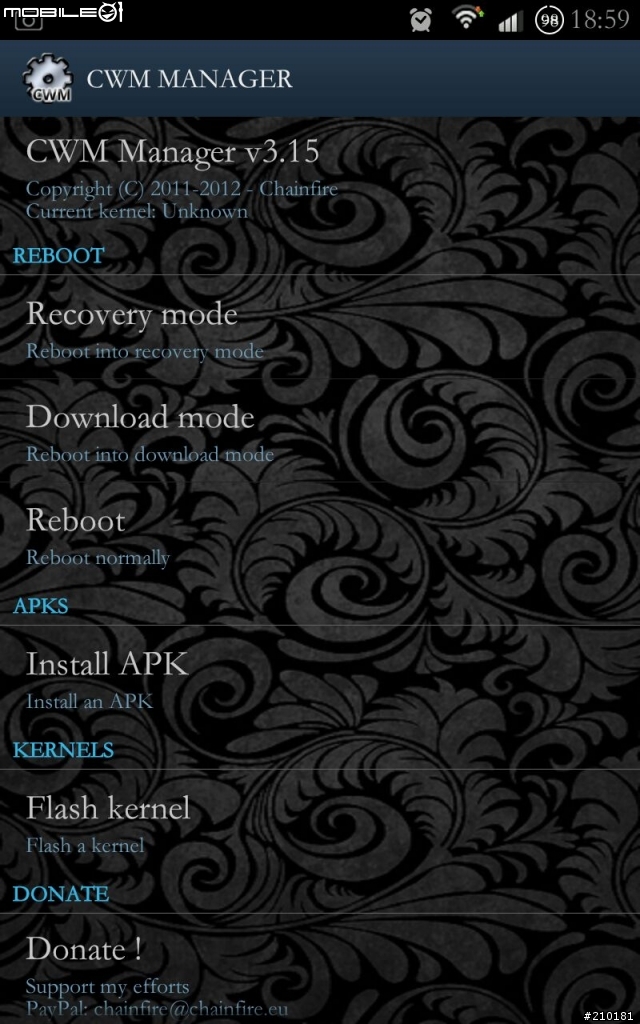 [請教] 如何使用手機CWM刷入官方核心