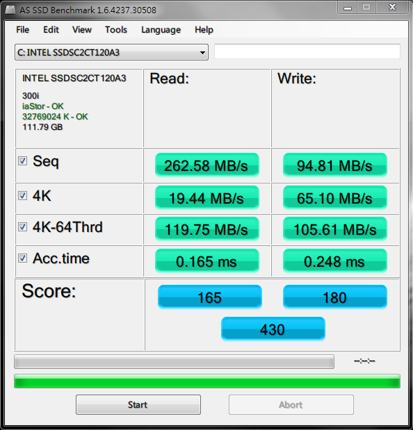 (開箱) Intel 330 120G之一頭霧水一團混亂之慘烈分數！！