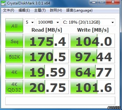 請問小弟新買的金士頓 v+200 120g 跑出來的分數怎麼那麼低 ?