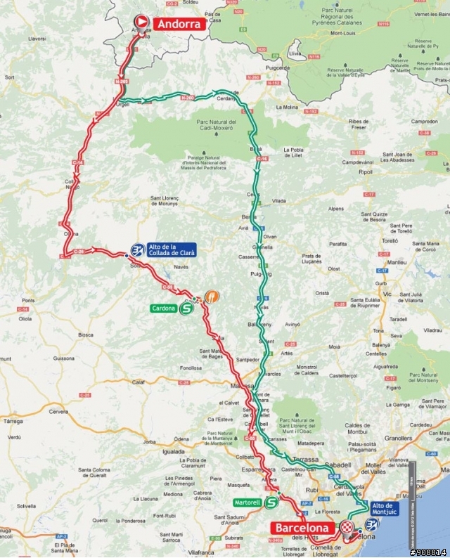 2012 環西班牙大賽 第九站, Andorra → Barcelona, 194公里