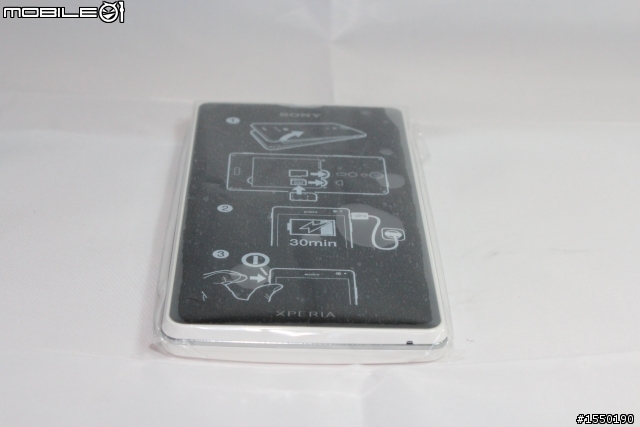 Sony Xperia TX  [白色] + 薄荷藍皮套 + 行動電源