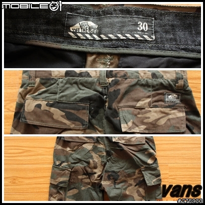超及基本款  美國滑板大牌VANS迷彩工作短褲
