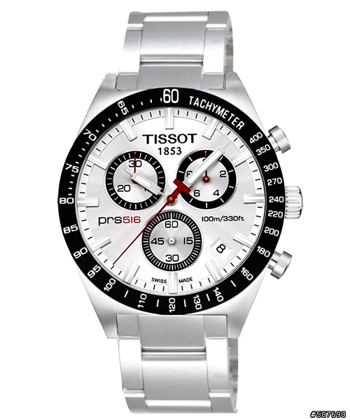 想買TISSOT PRS516 極速復刻石英腕錶 銀白