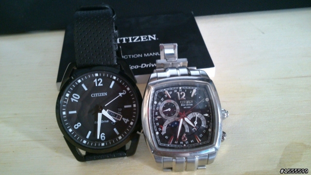 [分享] 新款CITIZEN Eco-Drive 星辰 光動能 AW0015-08E IP黑水晶玻璃皮帶腕錶 純圖開箱