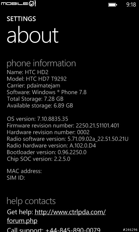 HD2 可上Windows Phone 7.8 For 8858！！