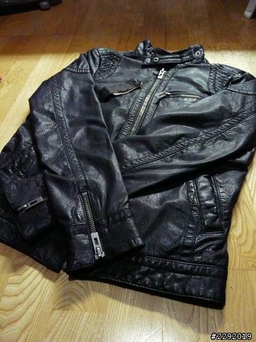 [開箱] River Island皮衣-Black strap neck leather jacket