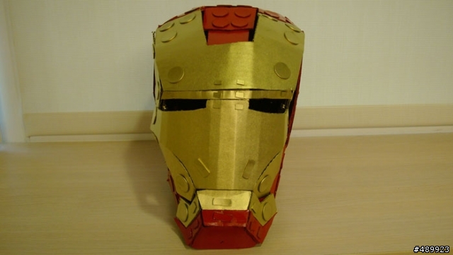 【我是聖誕老公公】可穿戴式鋼鐵人 Mark VI 頭盔製作過程分享 – 紙箱手創 DIY