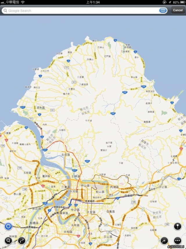 iPad使用替代版「google map」 App