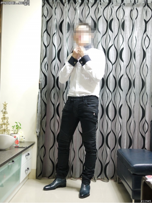 [分享][補實穿] 自打嘴巴.Balmain黑色格紋上蠟騎士褲