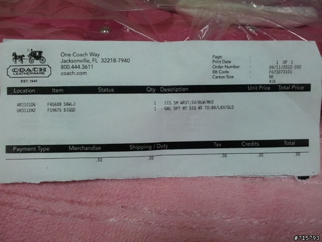 想請問有關coach的購買證明
