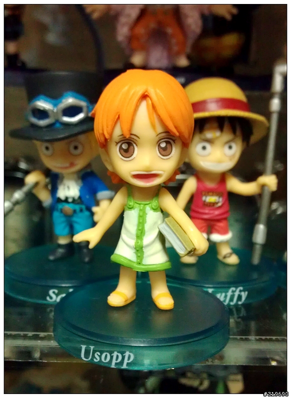 海賊王 FC Q版 "NAMI 改名 Usopp".... & ..."P.O.P 羅賓 暇疵品"