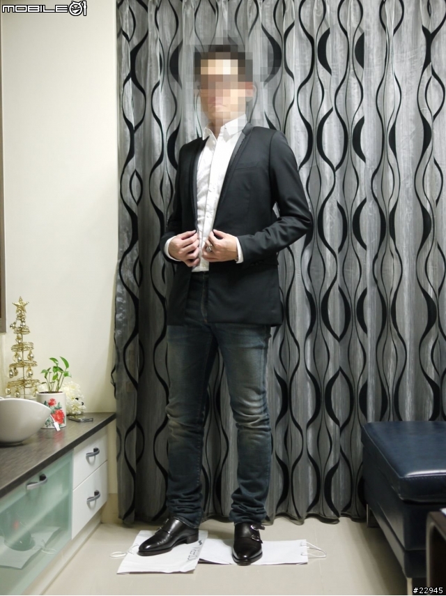 [分享] 暖身吧 西裝外套 X 刷色丹寧 X 雙扣皮鞋