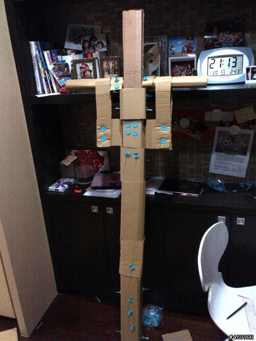 鋼鐵人 MARK VI 1:1 模型製作過程分享 – 紙箱手創 DIY