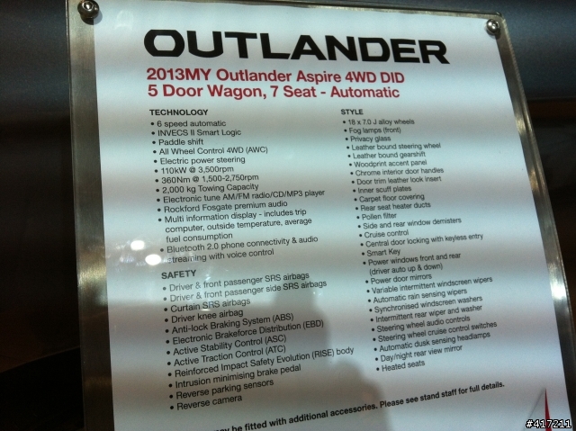 2013 Outlander雪梨車展搶先看