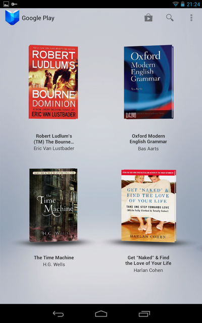台版 Nexus 7 免 root, 免刷機, Google Play 家族大集合, Play Books, Magazines, Movies 通通跑出來