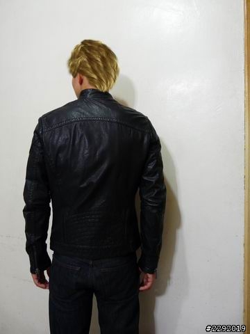 [開箱] River Island皮衣-Black strap neck leather jacket