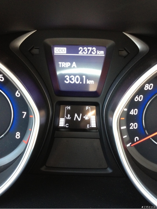 Elantra 鶯歌到九如純高速油耗測試
