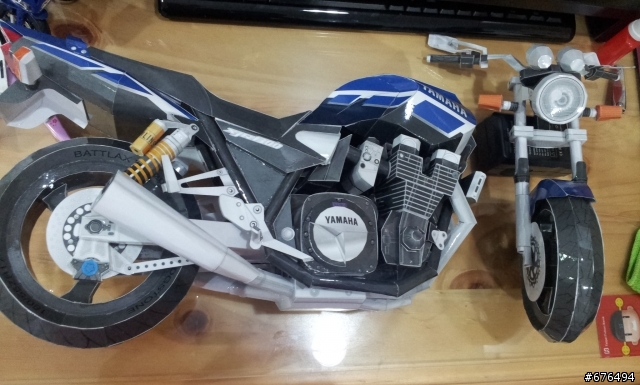 [紙模型製作] YAMAHA XJR1300重機模型製作~