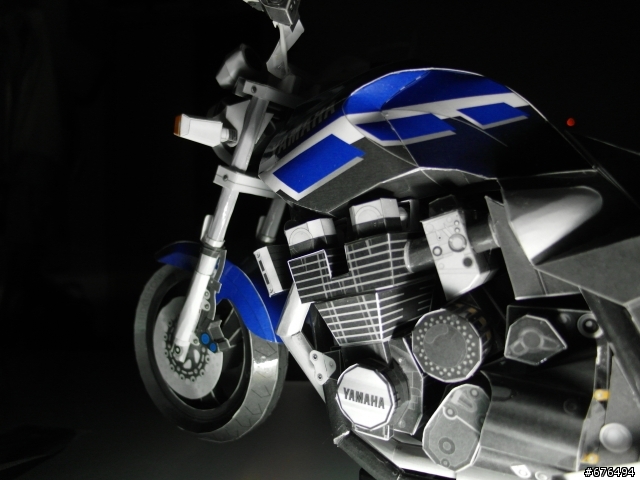 [紙模型製作] YAMAHA XJR1300重機模型製作~