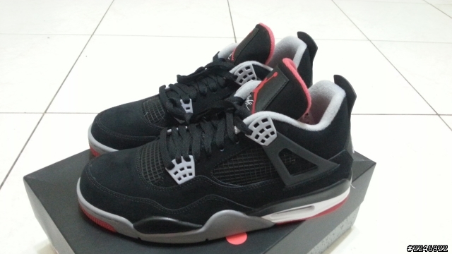 開箱~ air jordan 4 retro BRED 黑紅 小時候夢想 part II
